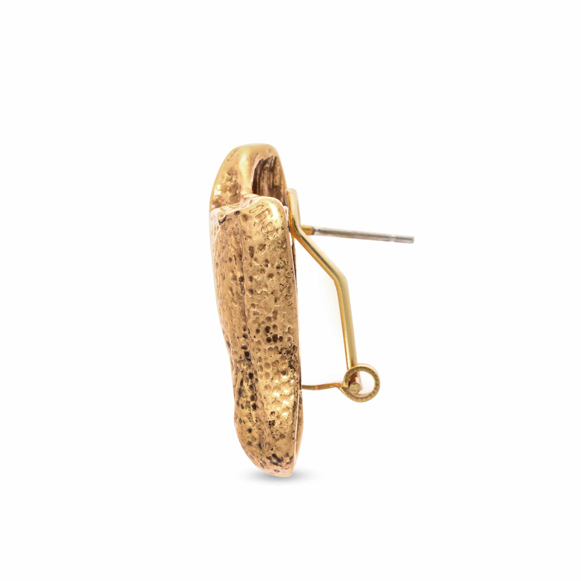Alloy Earrings, Russian Genuine Gold