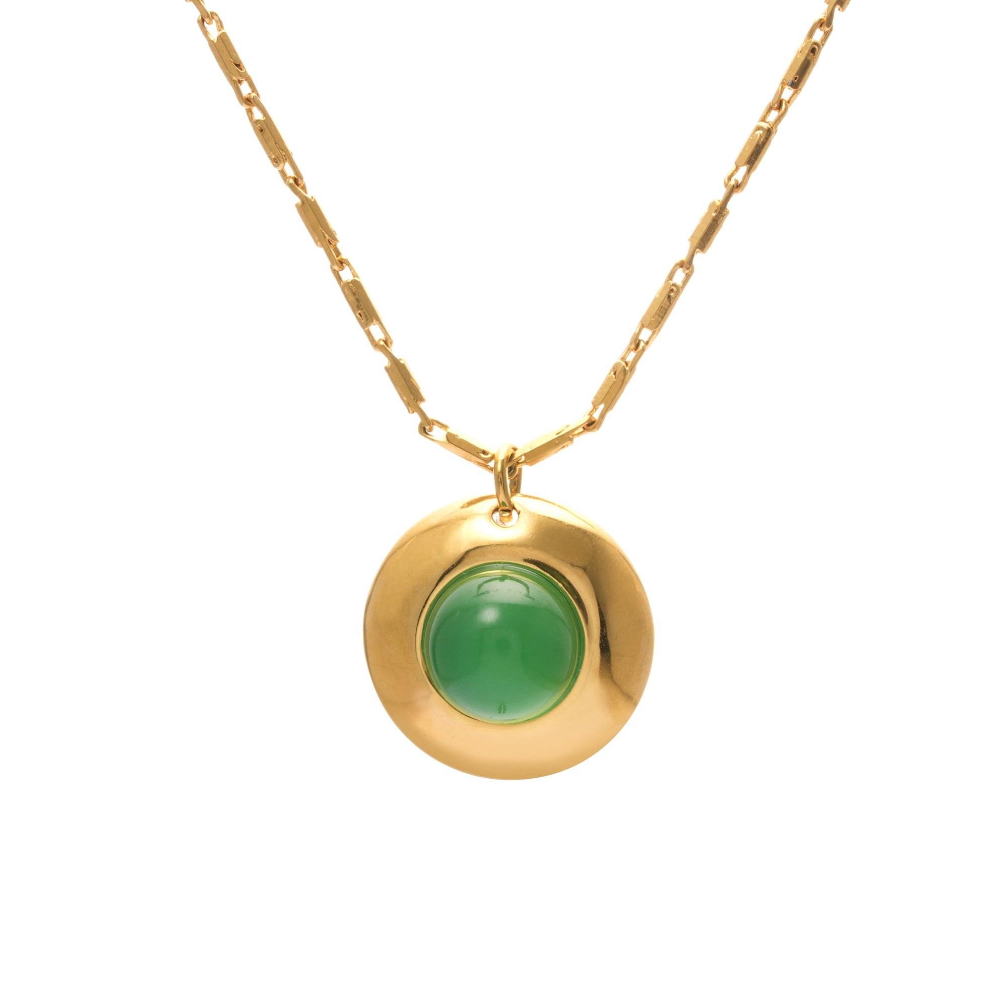 Collar Esmeralda Collar Bañado En Oro 18K