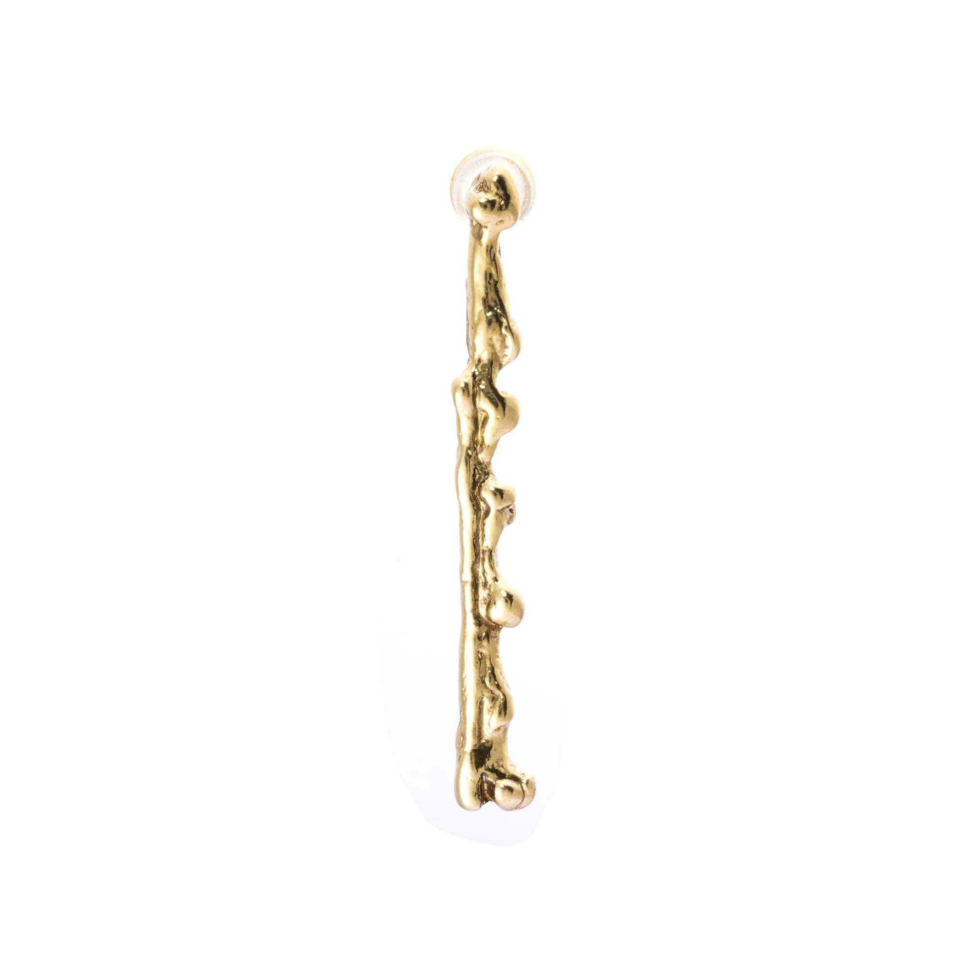 Earrings, alloy, crystal pearl, Russian gold plated