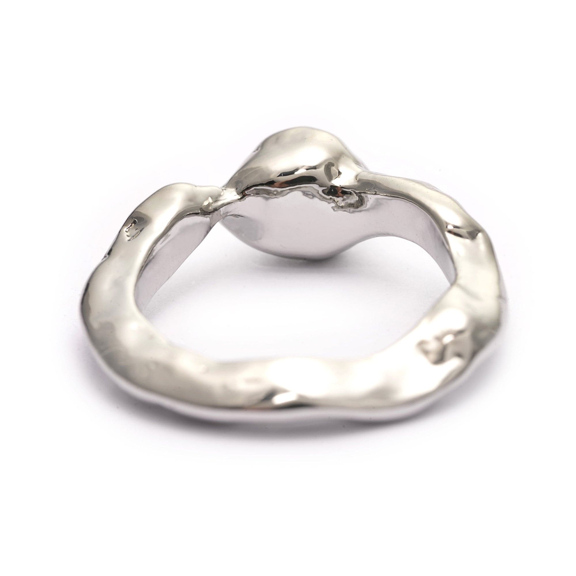 Ring alloy Austrian rhinestones plated with silver