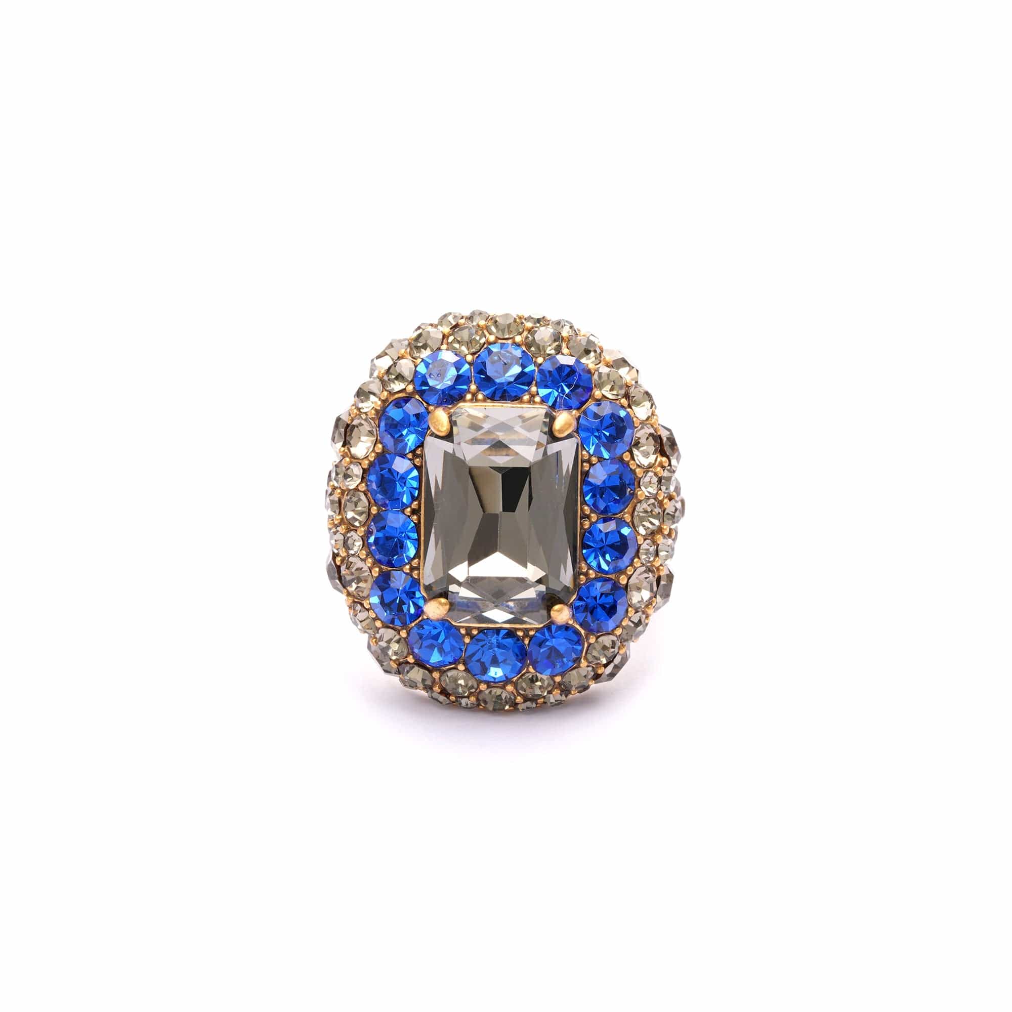 Anillo Radiant Elegance bañado en oro de 18 quilates