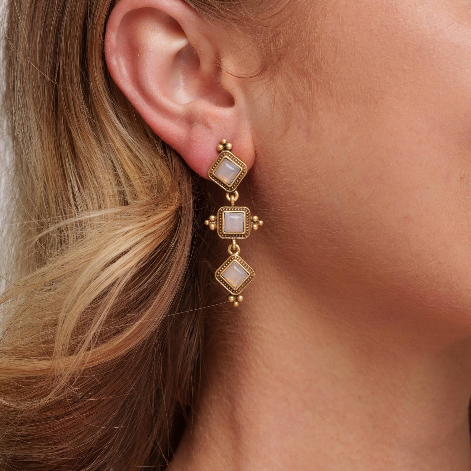 Serenity Gold Hoop Earrings