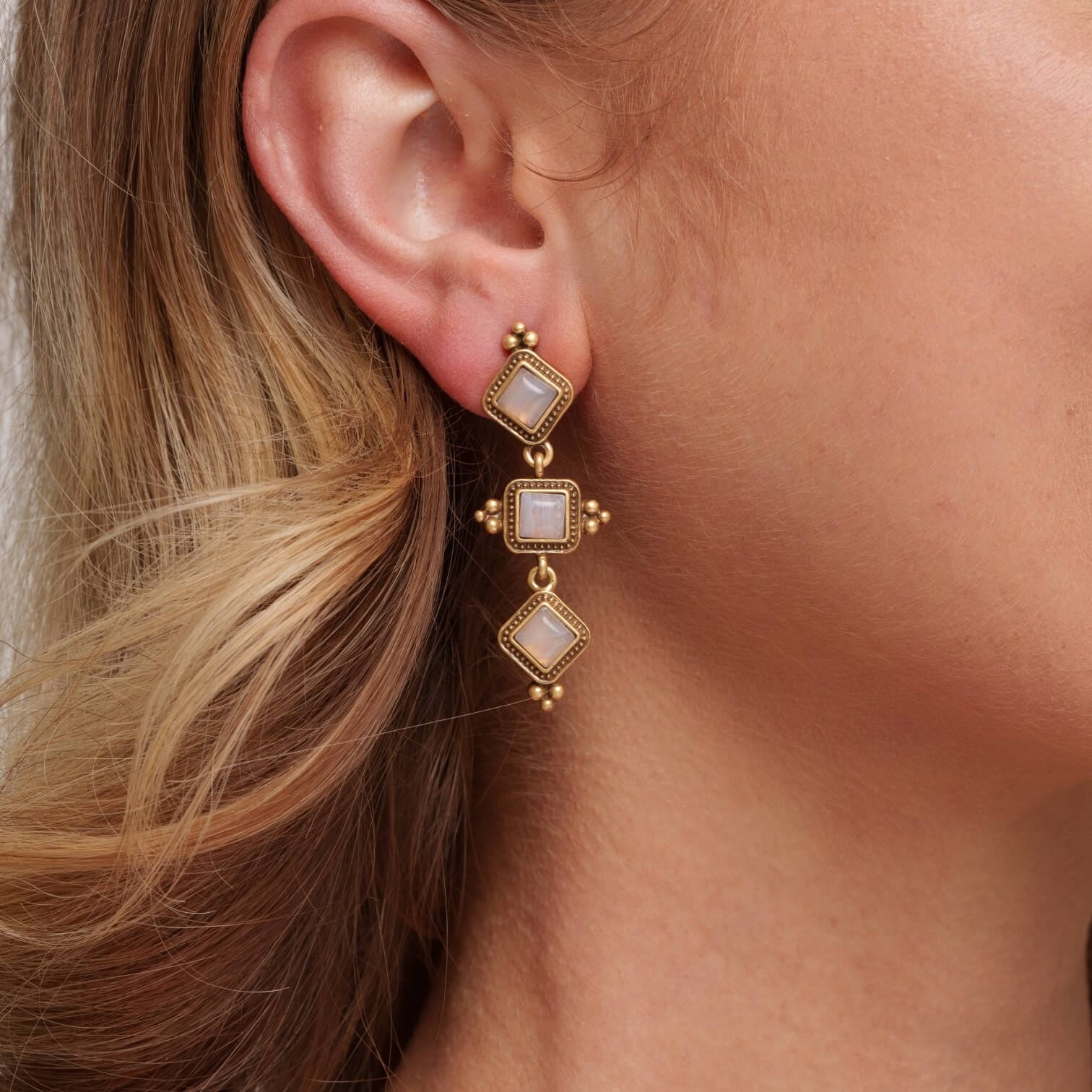 Boucles d'oreilles créoles plaquées or 18 carats Serenity