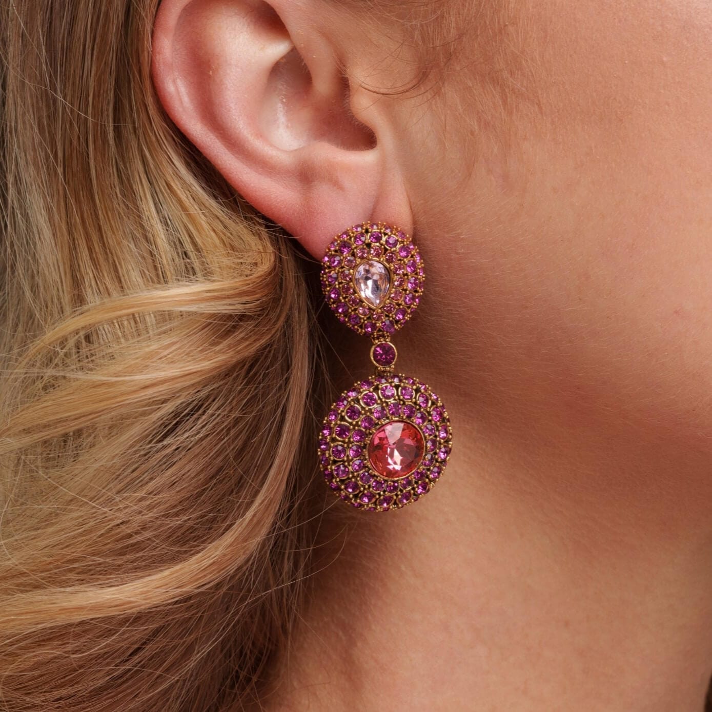 Boucles d'oreilles créoles plaquées or 18 carats glamour