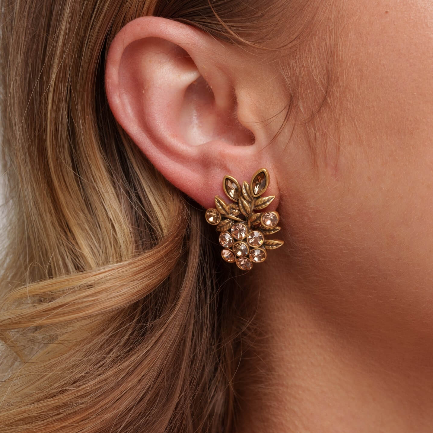 Boucles d'oreilles créoles Bloom plaquées or 18 carats