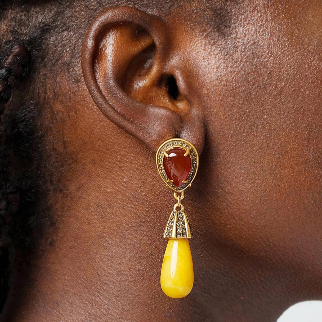 Pendientes de aro Radiance bañados en oro de 18 quilates