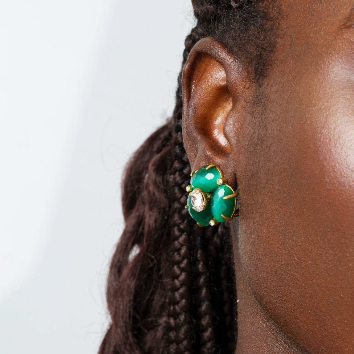 Pendientes de aro Flourish bañados en oro de 18 quilates