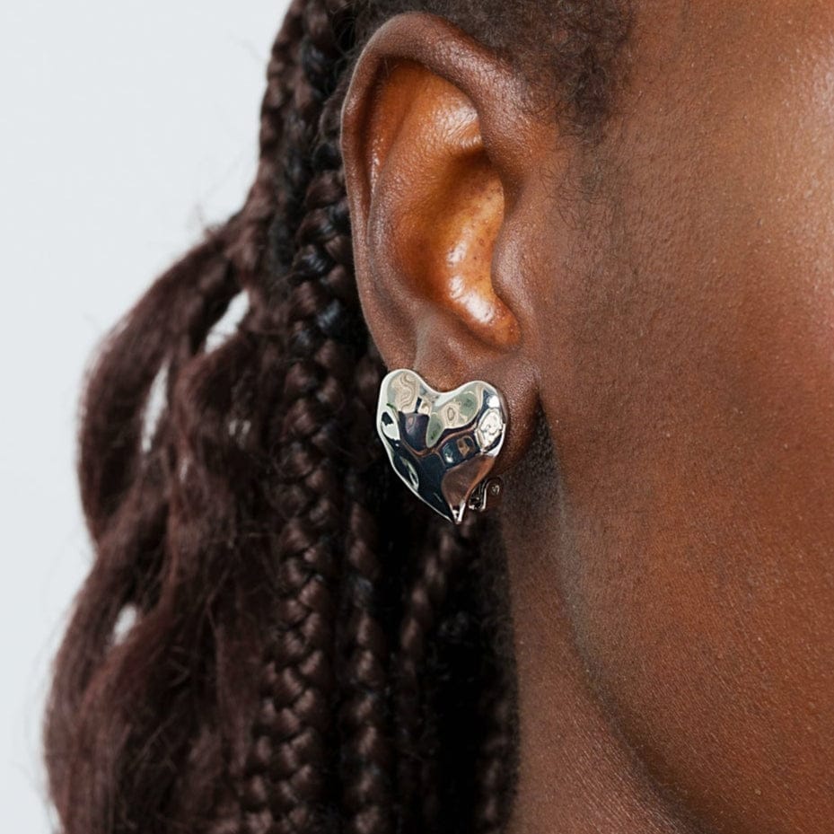 Pendiente Textura Emotiva Bañado en Oro de 18K