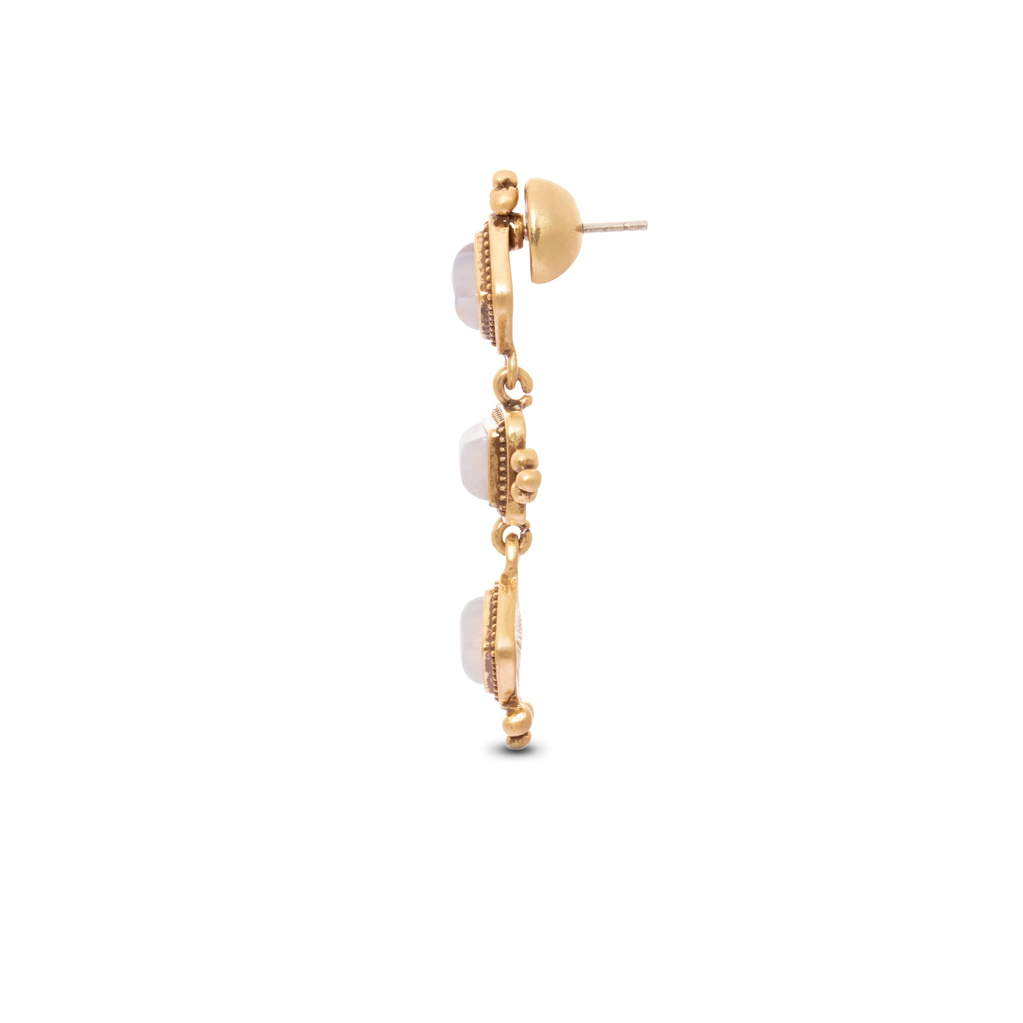 Pendientes de aro bañados en oro de 18 quilates Serenity