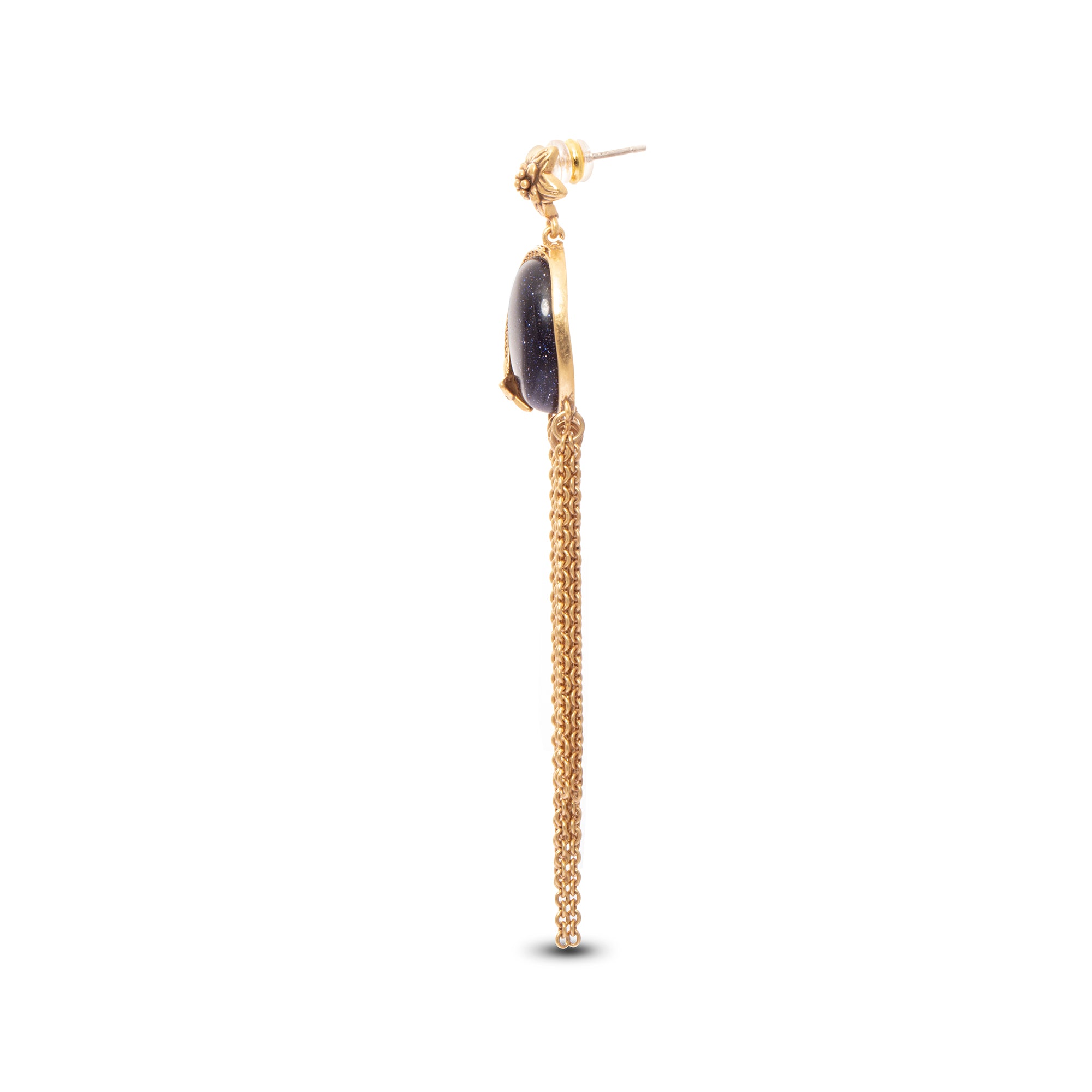Pendientes de aro bañados en oro de 18 quilates Starlight