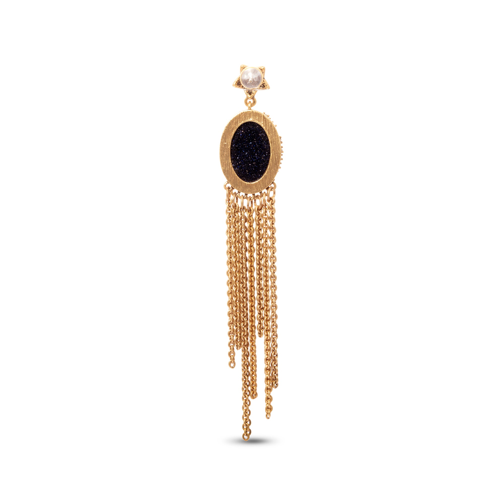 Pendientes de aro bañados en oro de 18 quilates Starlight