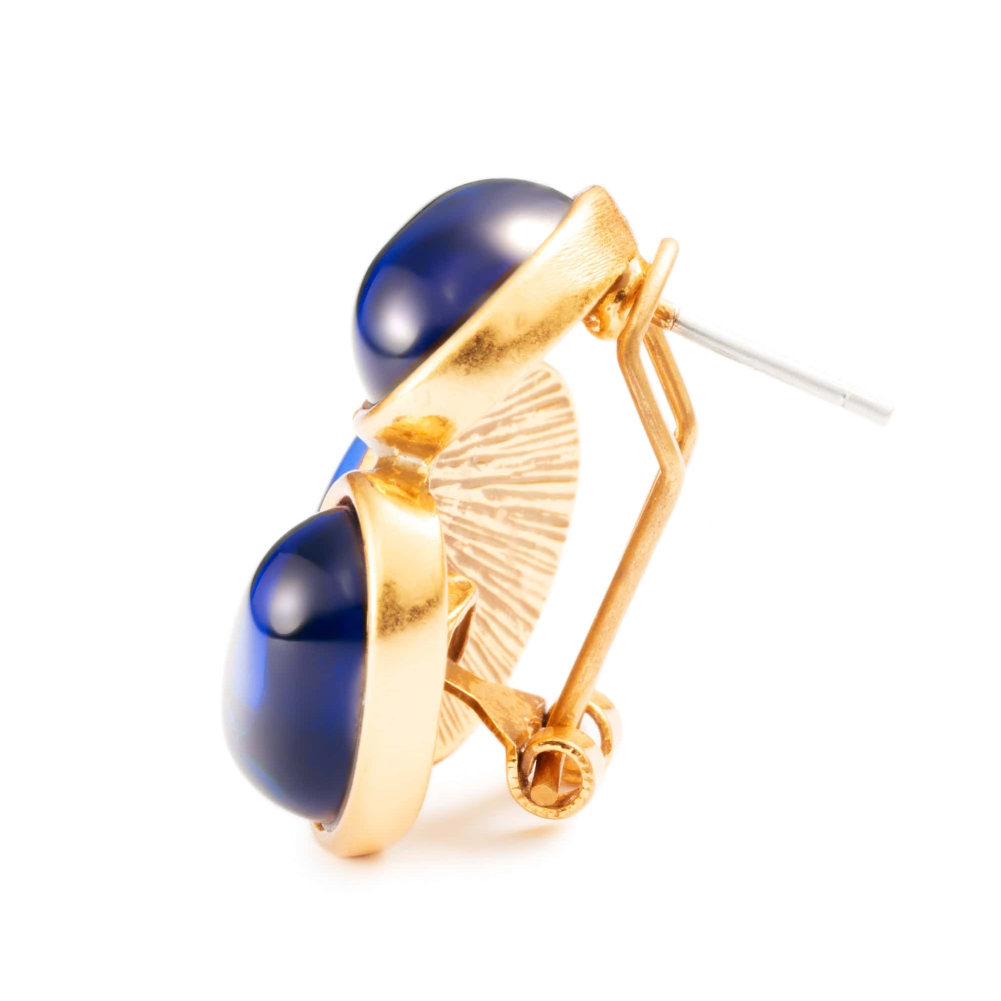 Electroplate Agate Earrings, Alloy With Russian Genuine Gold