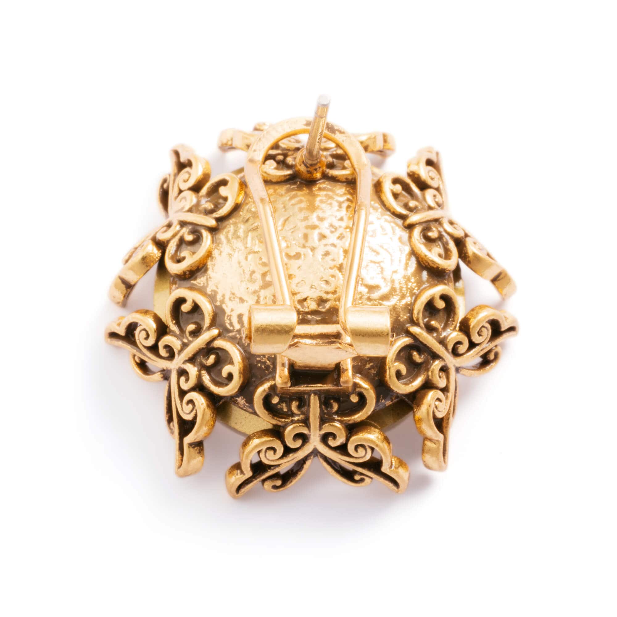 Transparent Crystal Earrings Austrian Crystal Brass Plated with Genuine Russian Gold