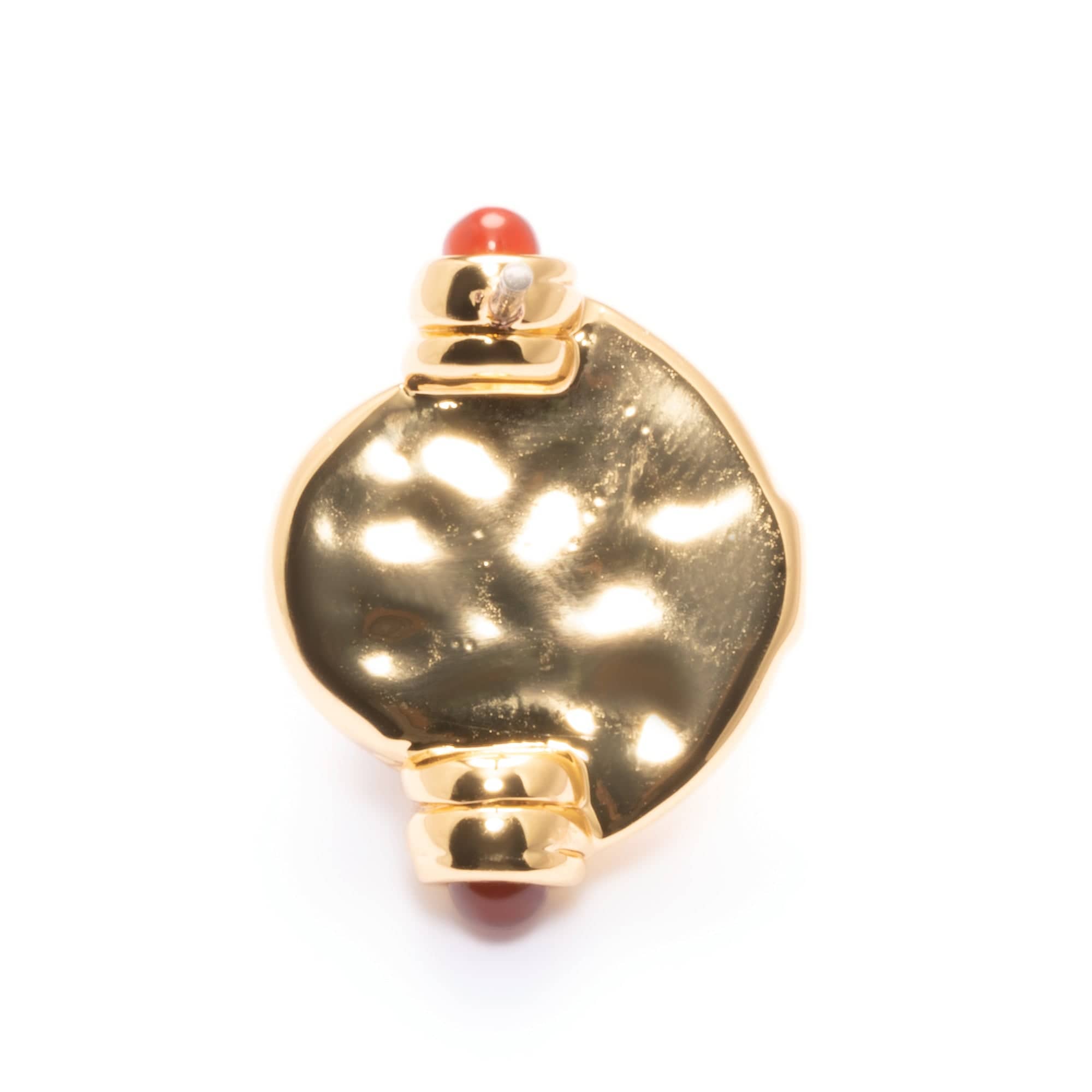 Agate Earrings Austrian Rhinestones Brass Plated With Russian Genuine Gold