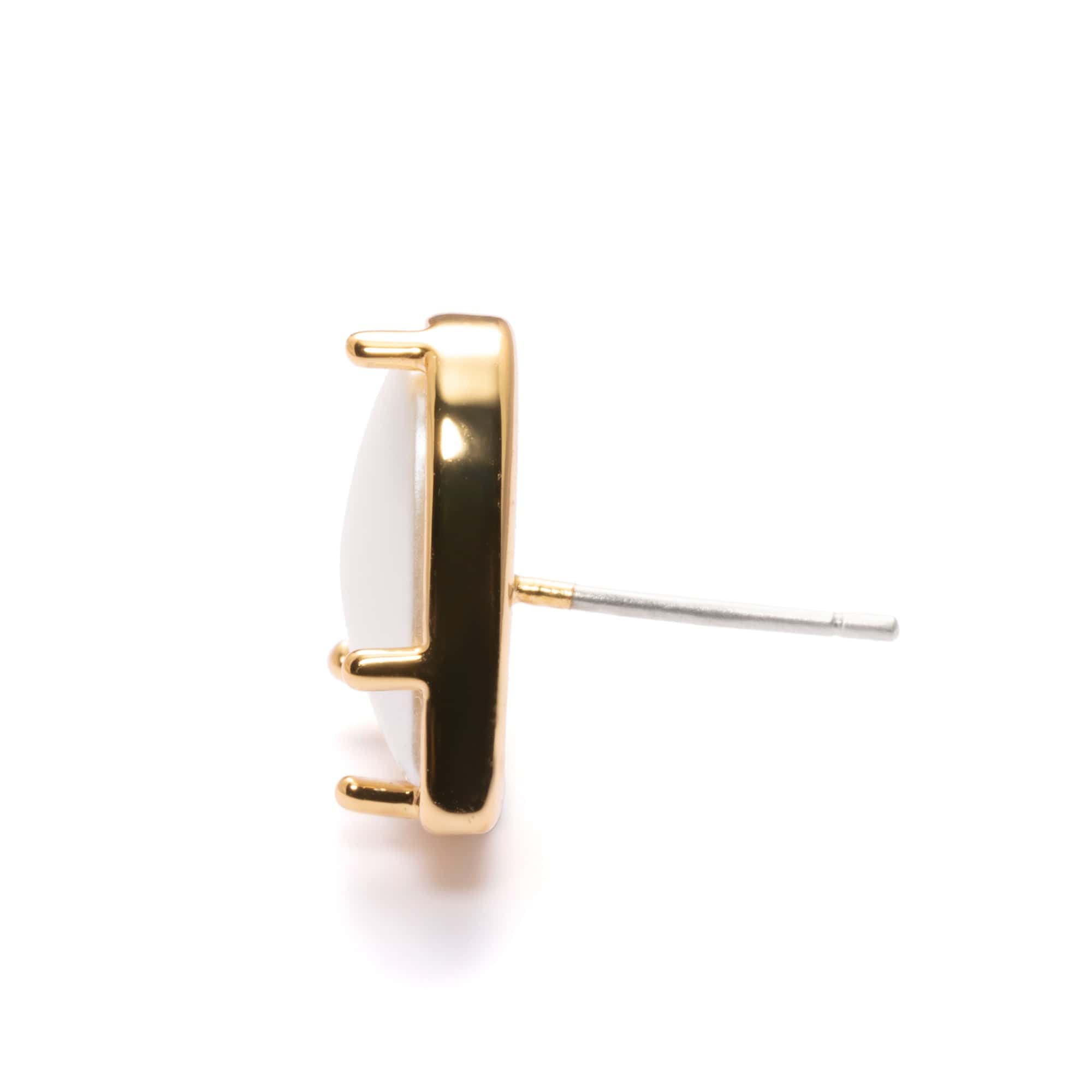 Earrings, Crystal Pearls, Brass Plated With Genuine Gold