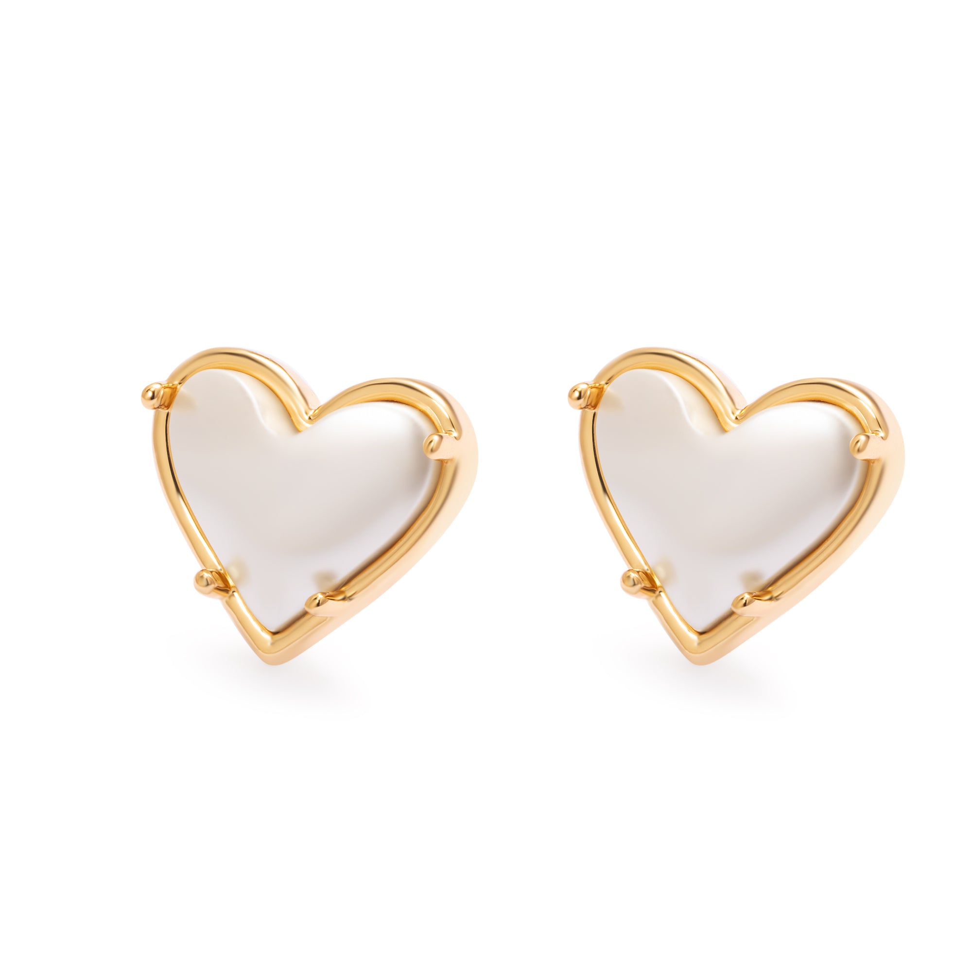 Crystal Pearls Earrings Brass Plated With Genuine Gold