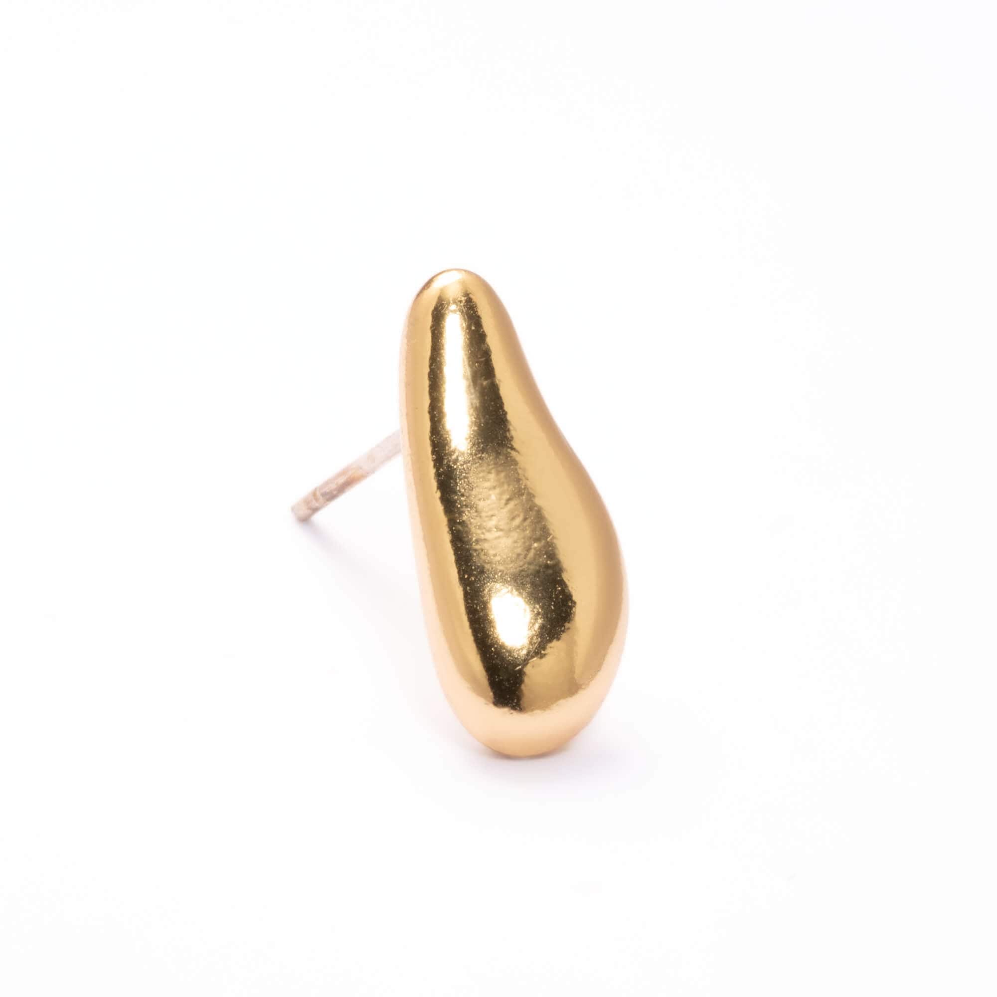Earrings, Brass Plated With 18K Gold, Semi-Light