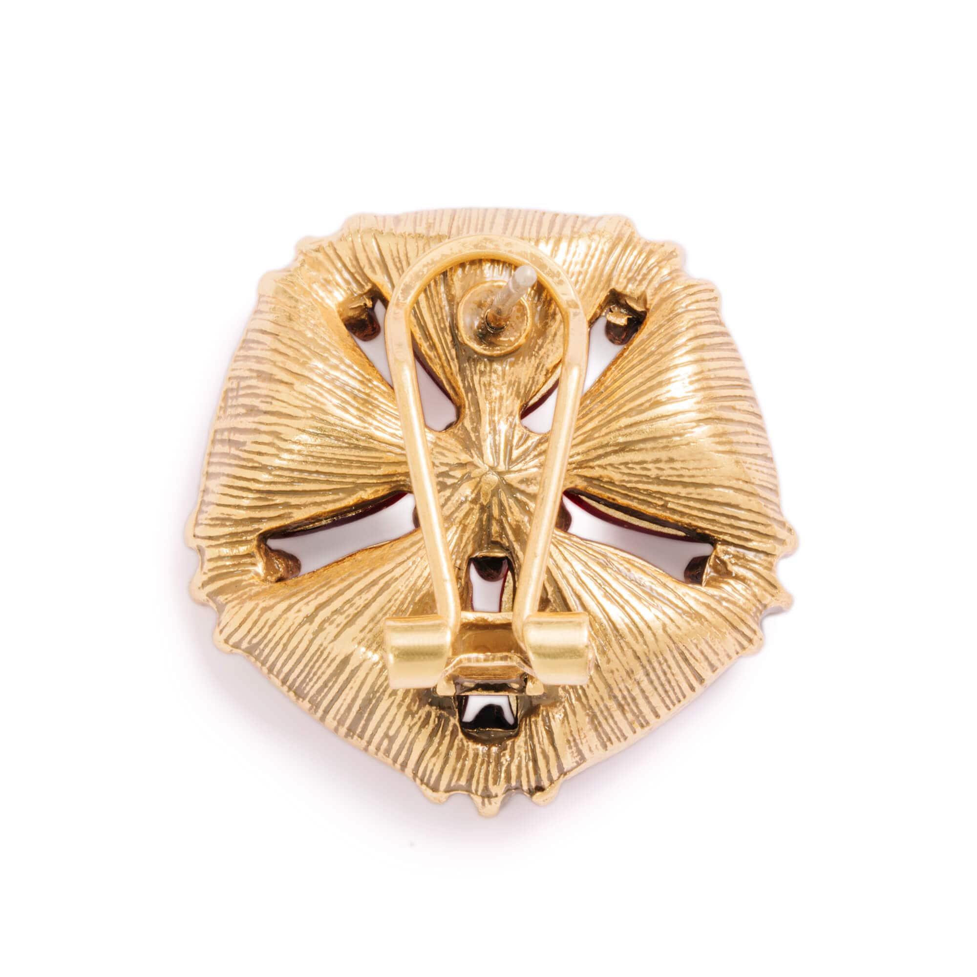 Red Crystal Earrings Alloy Austrian Crystal Austrian Rhinestone Plated with Genuine Russian Gold