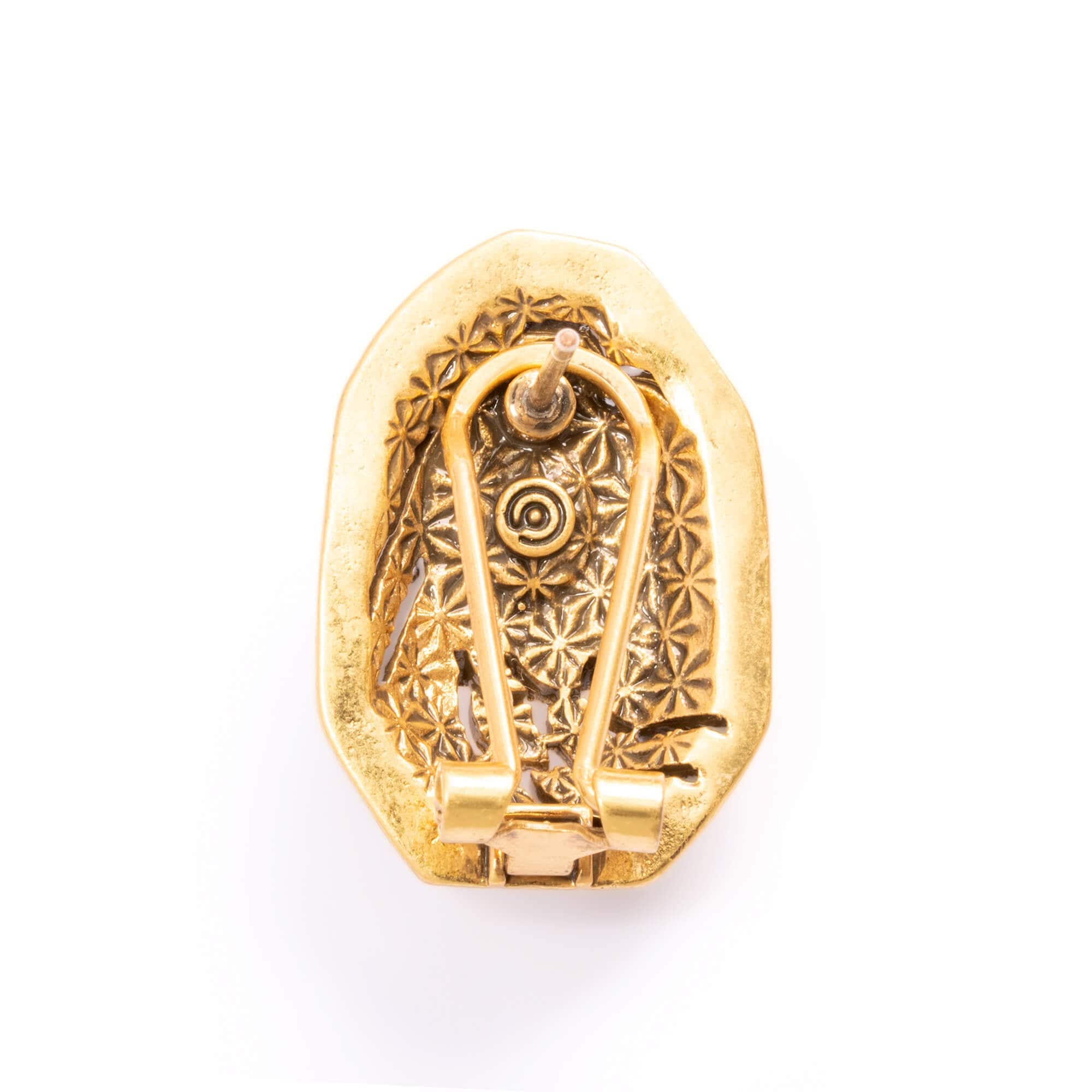 Earrings Austrian Crystal & Rhinestone Brass Plated with Genuine Russian Gold