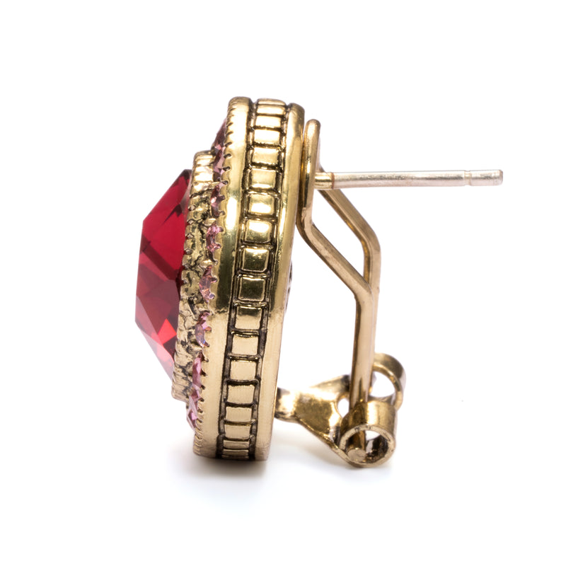 Alloy Imported Austrian Crystals Imported Austrian Rhinestones Russian Real Gold Stud Earrings