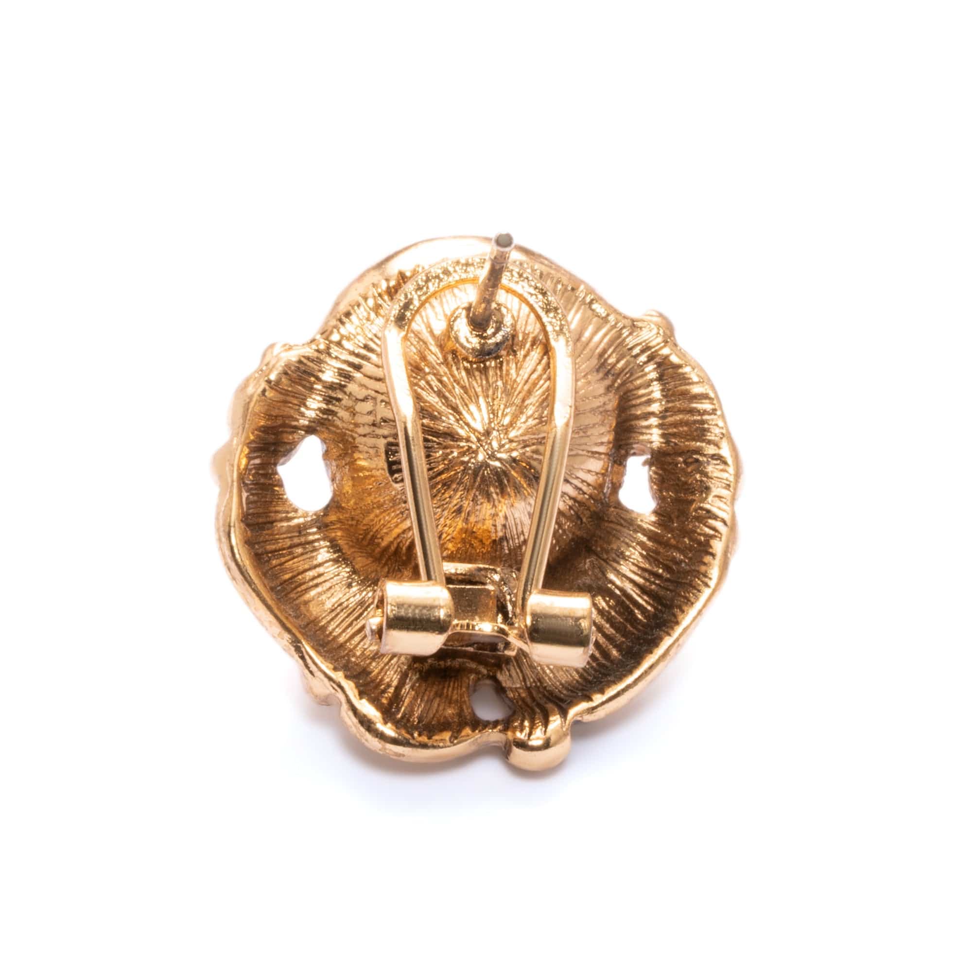 Earrings, Imported Austrian rhinestones Imported Crystal Pearls Brass Plated With Russian Genuine Gold