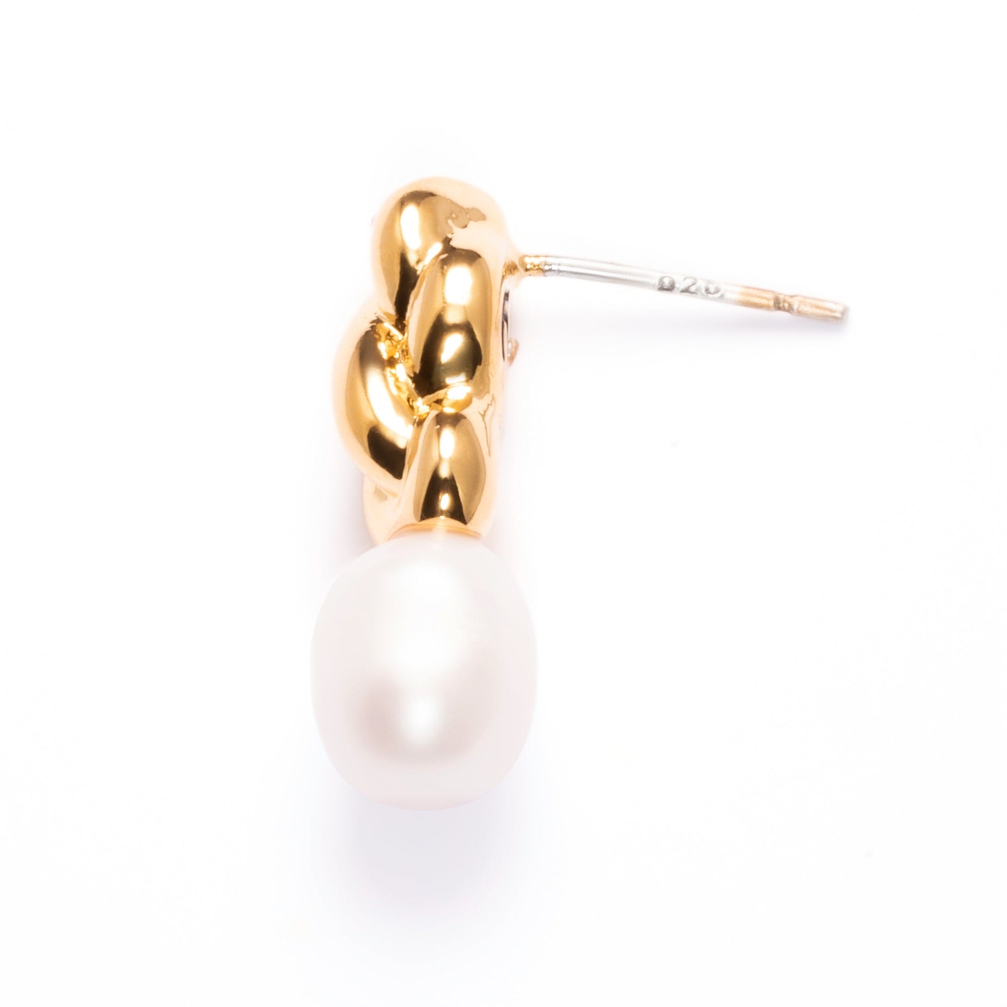 Crystal Earrings, Imported Pearls, Brass Plated With Russian Genuine Gold