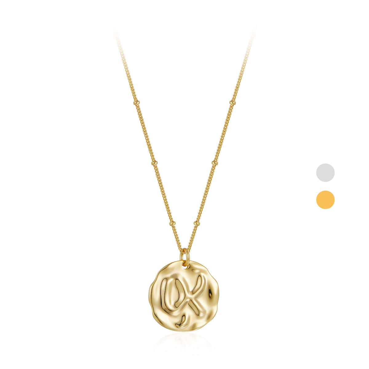 Collar de textura fluida en plata de ley