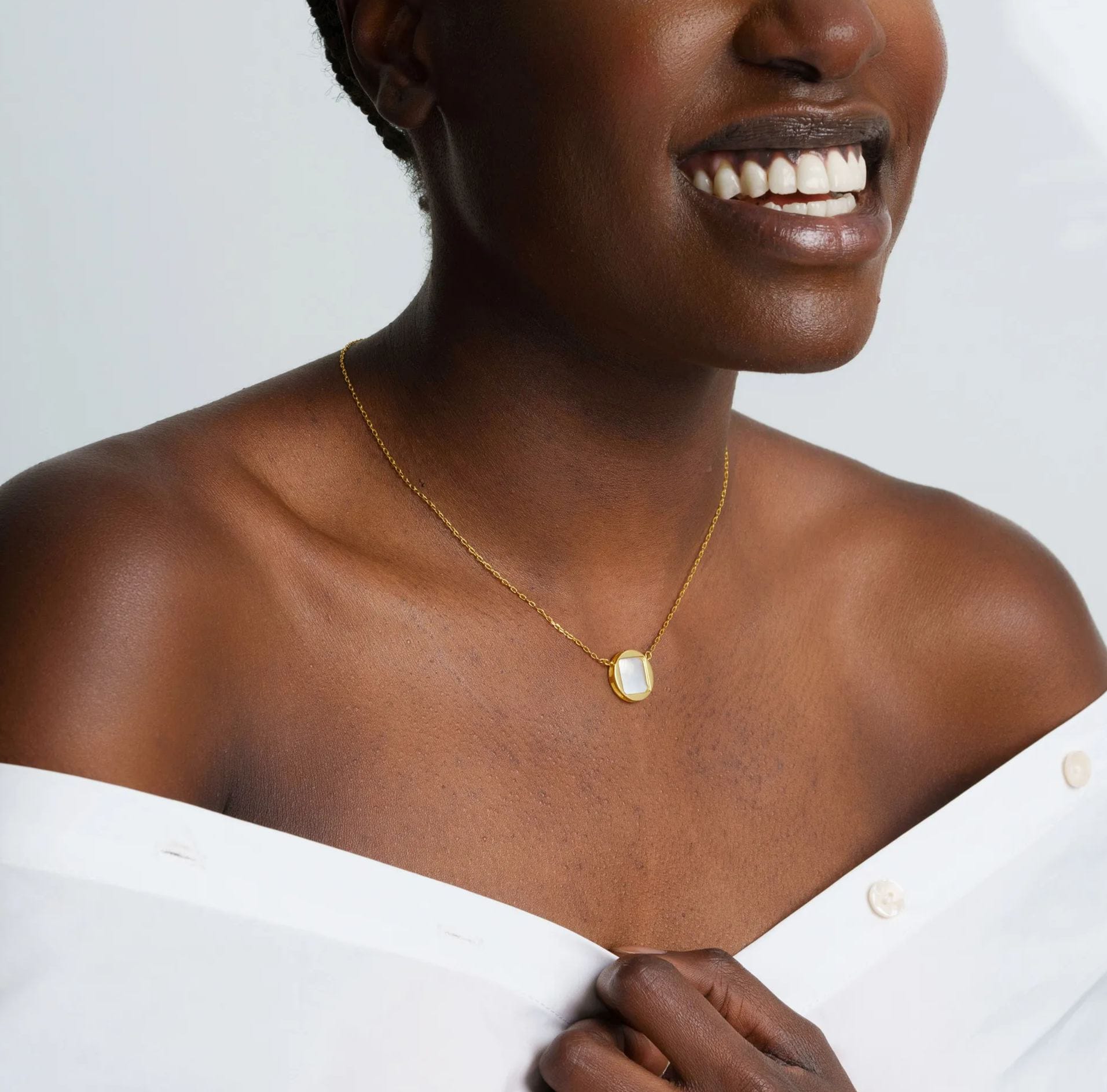 The necklace is alloy plated with real gold