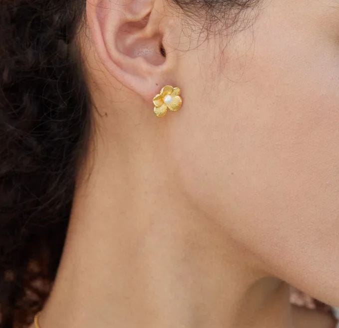 Pendientes Blossom en oro vermeil de 18 quilates