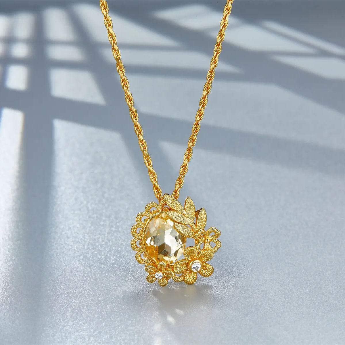 Collier Bloom en vermeil or 18 carats