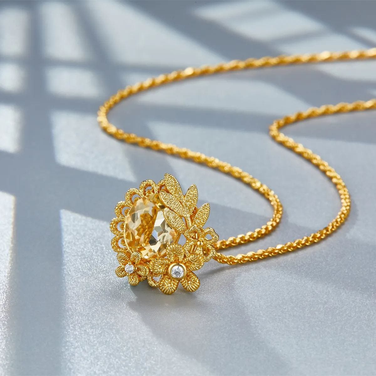 Collier Bloom en vermeil or 18 carats