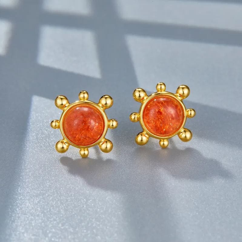 Pendientes Sunlight en oro vermeil de 18 quilates