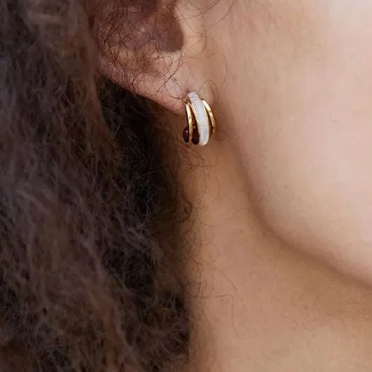 Pendientes Curves en oro vermeil de 18 quilates