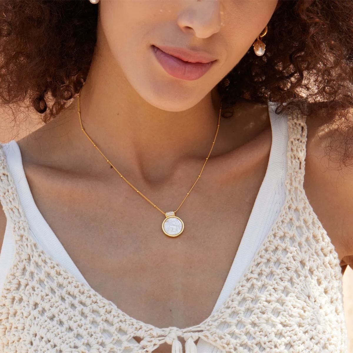 Collar atemporal de oro vermeil de 18 quilates