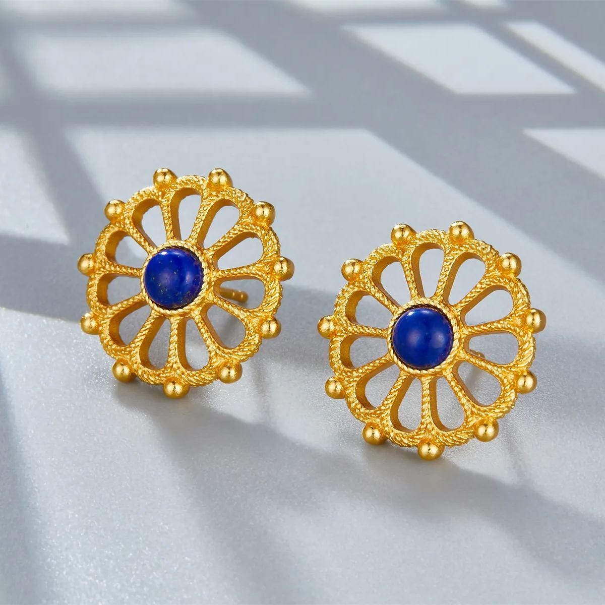 Pendientes Sky Blossom en oro vermeil de 18 quilates