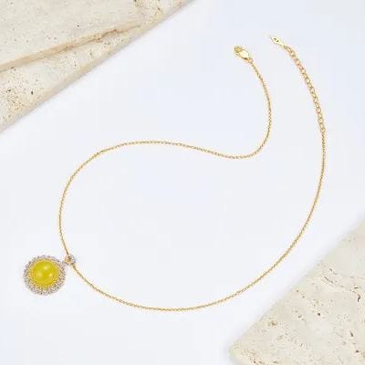 Collar solar en oro vermeil de 18 quilates