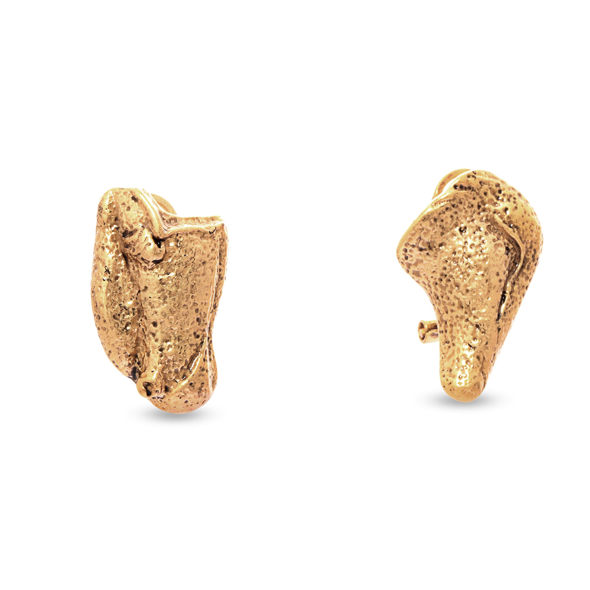 Alloy Earrings, Russian Genuine Gold