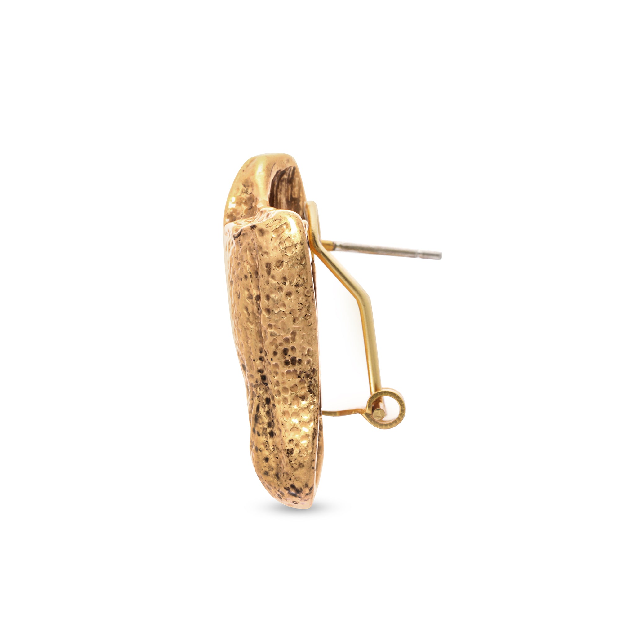 Alloy Earrings, Russian Genuine Gold