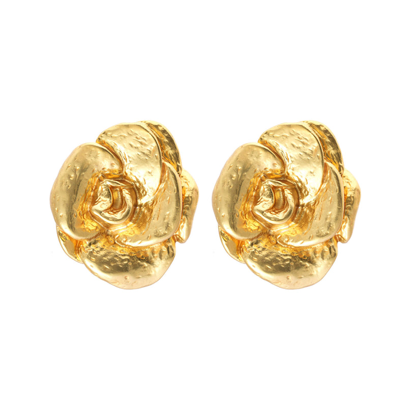 Boucle d'oreille Pure Rose plaquée or 18 carats 