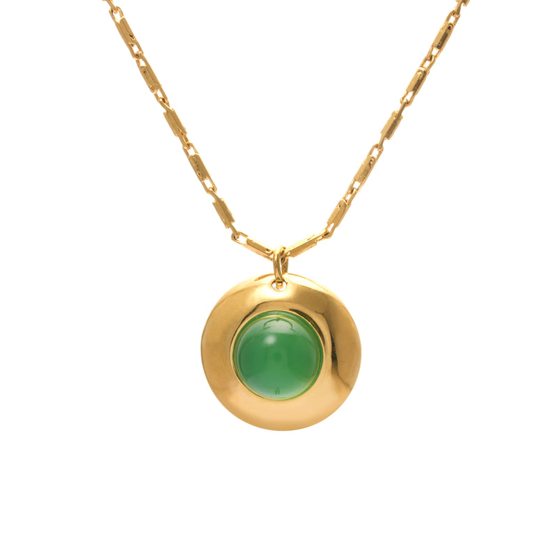 Emerald Necklace 18K Gold Plated