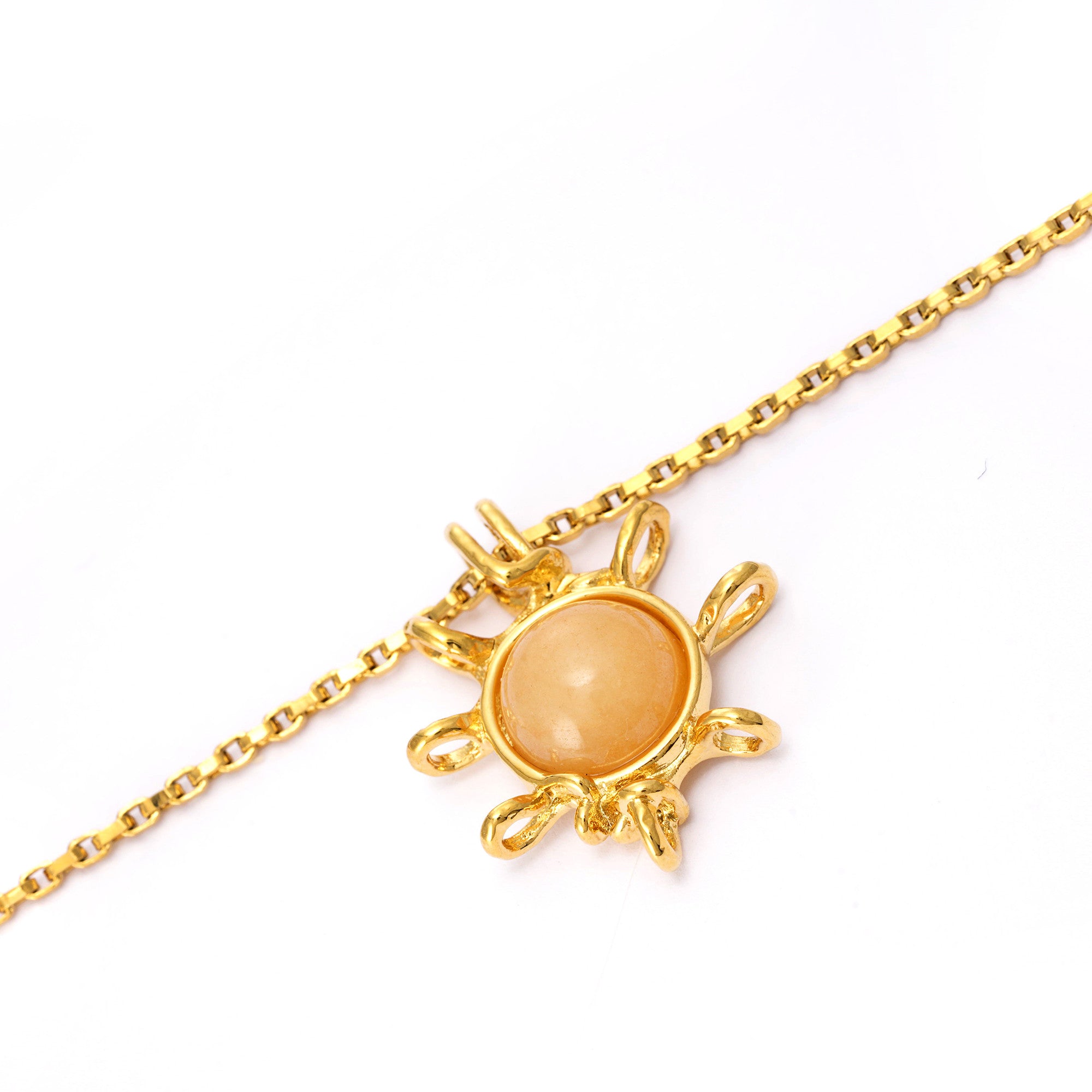 Necklace alloy old topaz plated with real gold