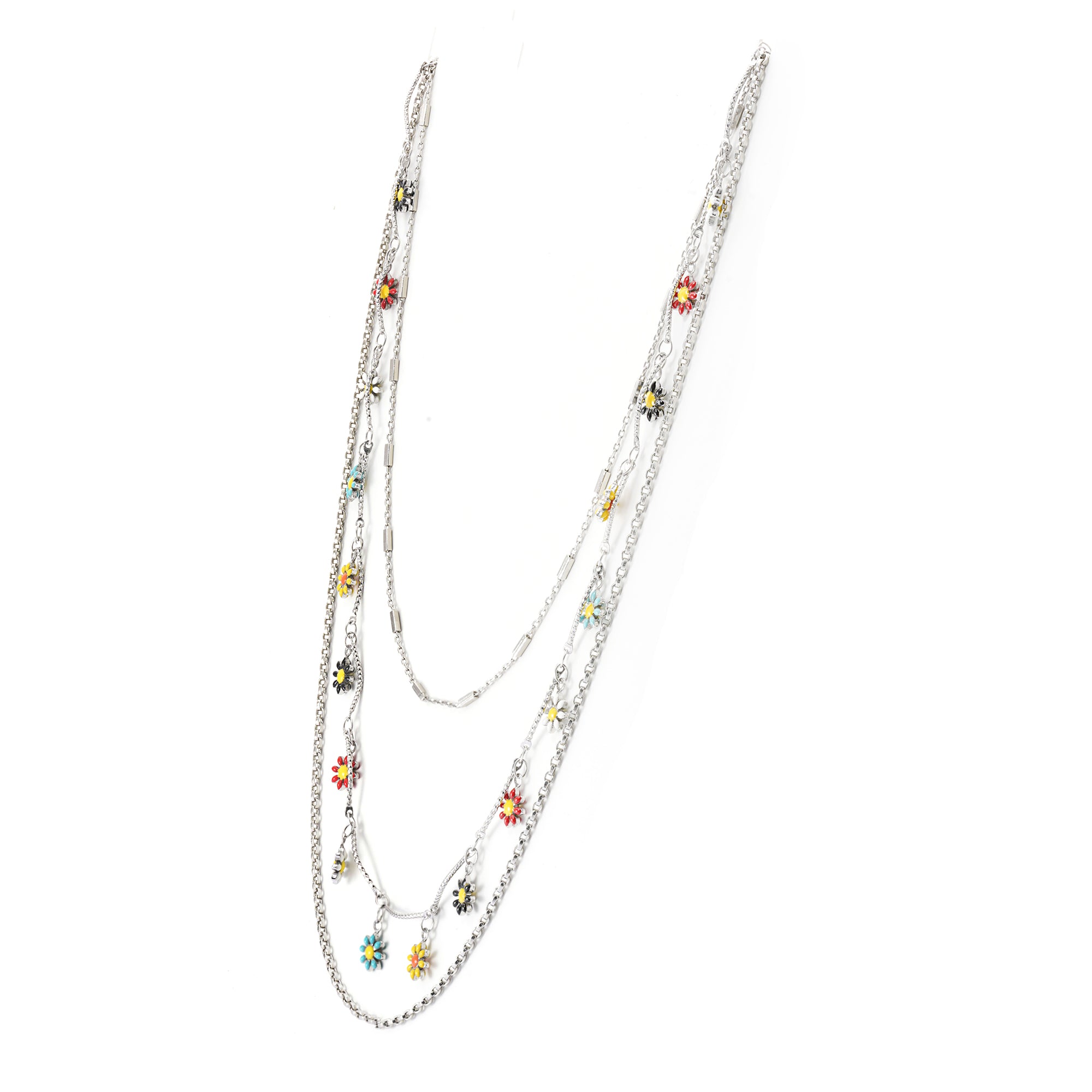 Brass Plated Necklace White Crystal dipped In Color, Russian Genuine Gold