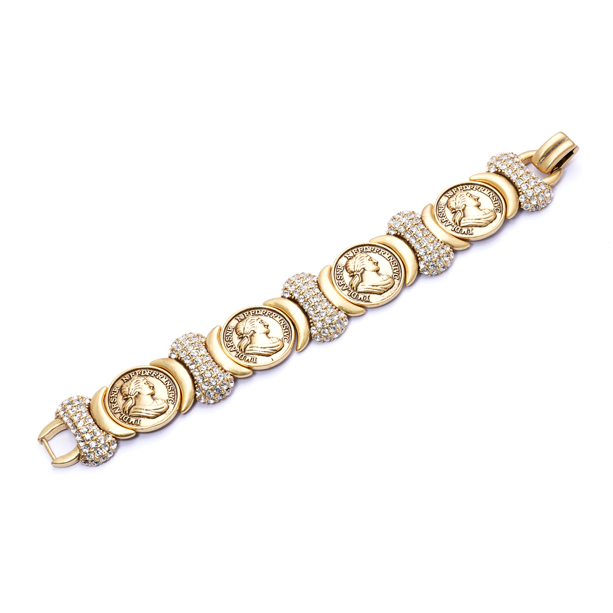 Brass Bracelets,  Imported Austrian Rhinestones, Russian Genuine Gold