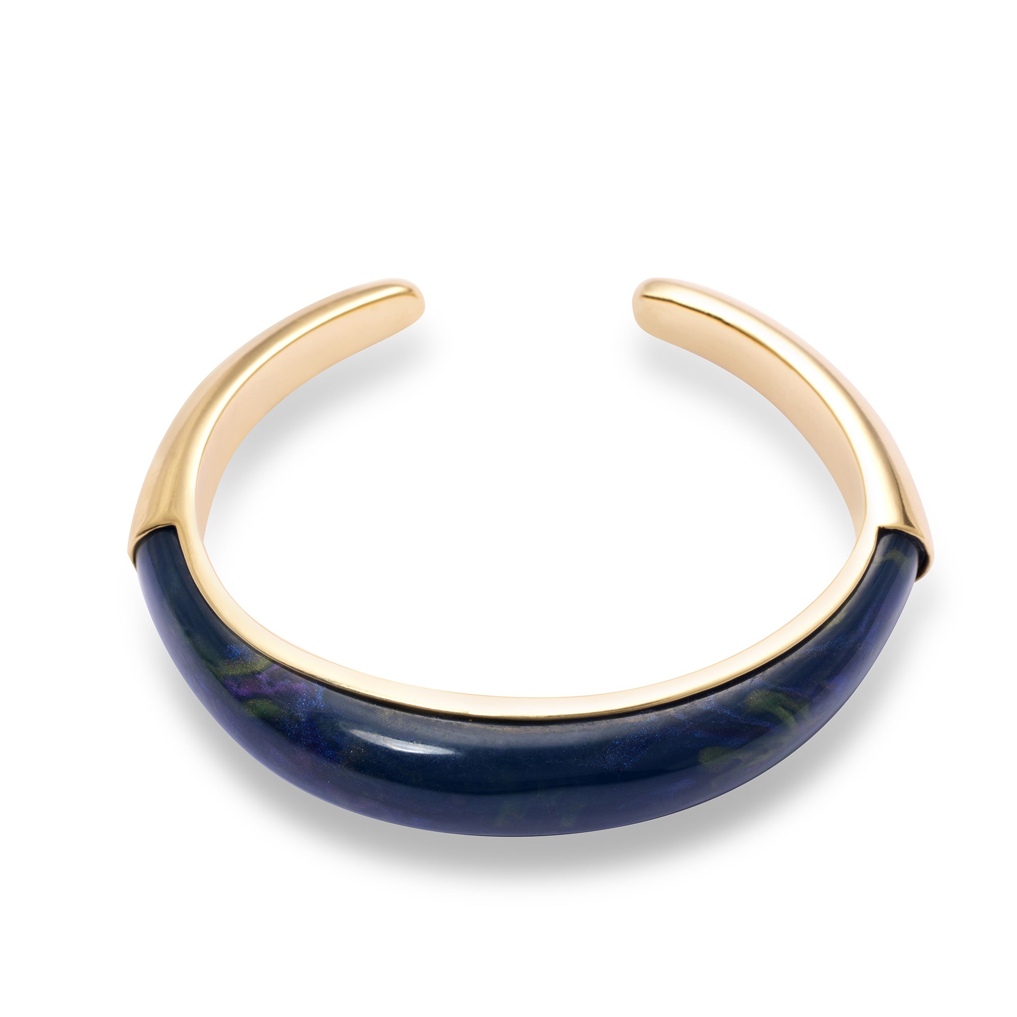 Brass Plated Bracelets, Resin 16K Light Black Semi-Gloss