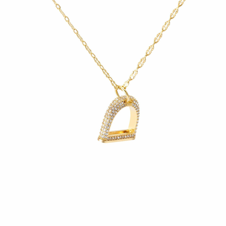 Arch of Light Necklace with Austrian crystal and 18K gold-plated finish