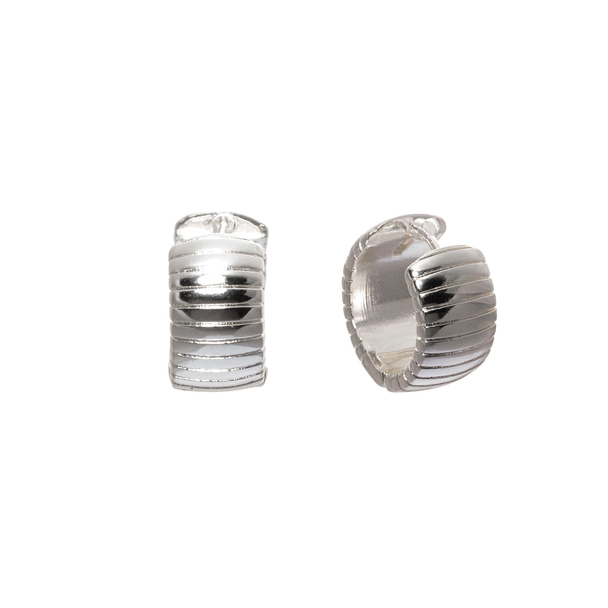 Earring alloy silver plated old