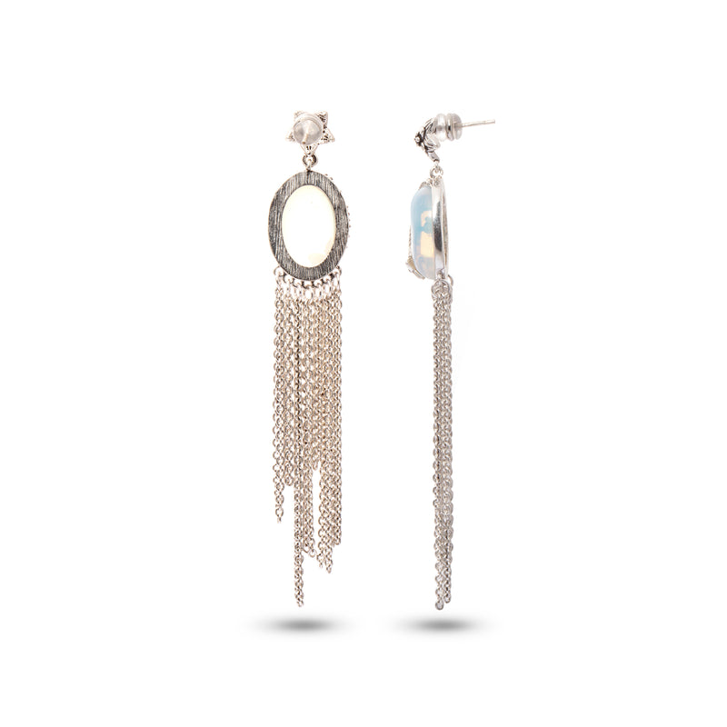 Boucle d'oreille Radiant Elegance plaquée argent