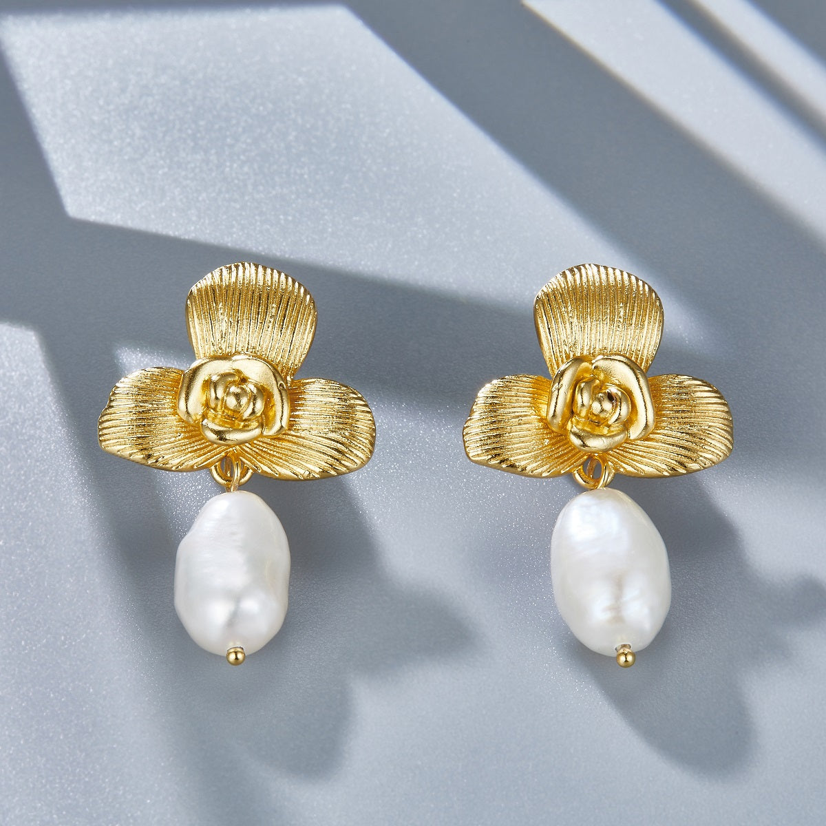 925 silver fresh water shaped pearl ingenious earrings earrings