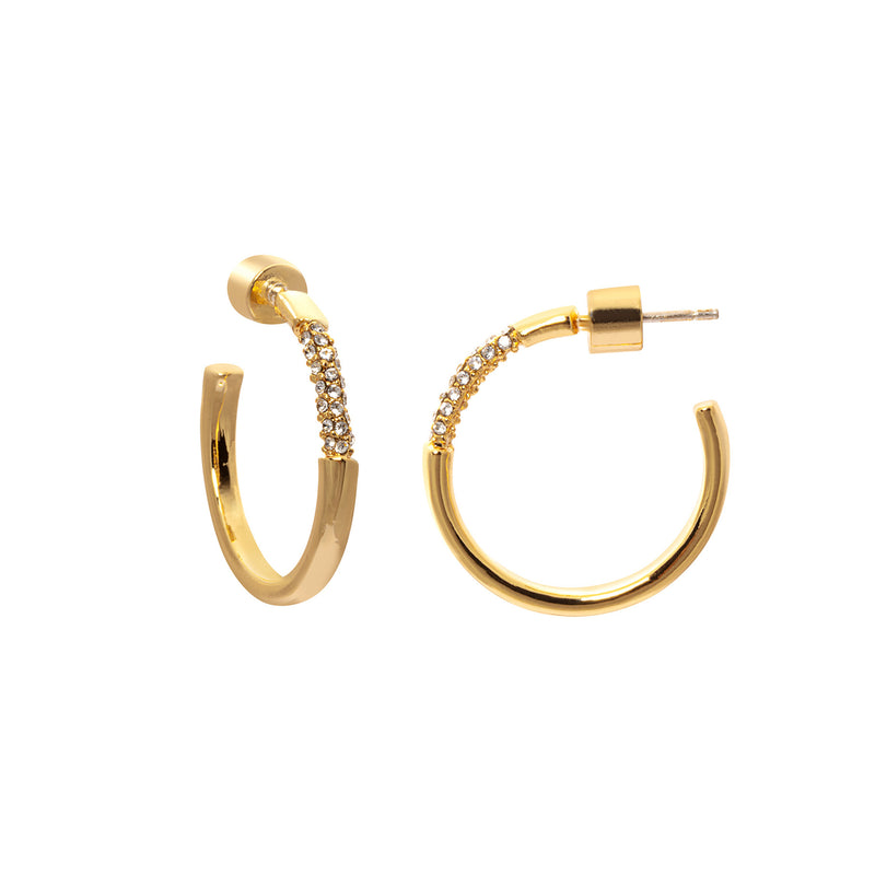 Boucle d'oreille Arc Lumineux Plaqué Or 18K