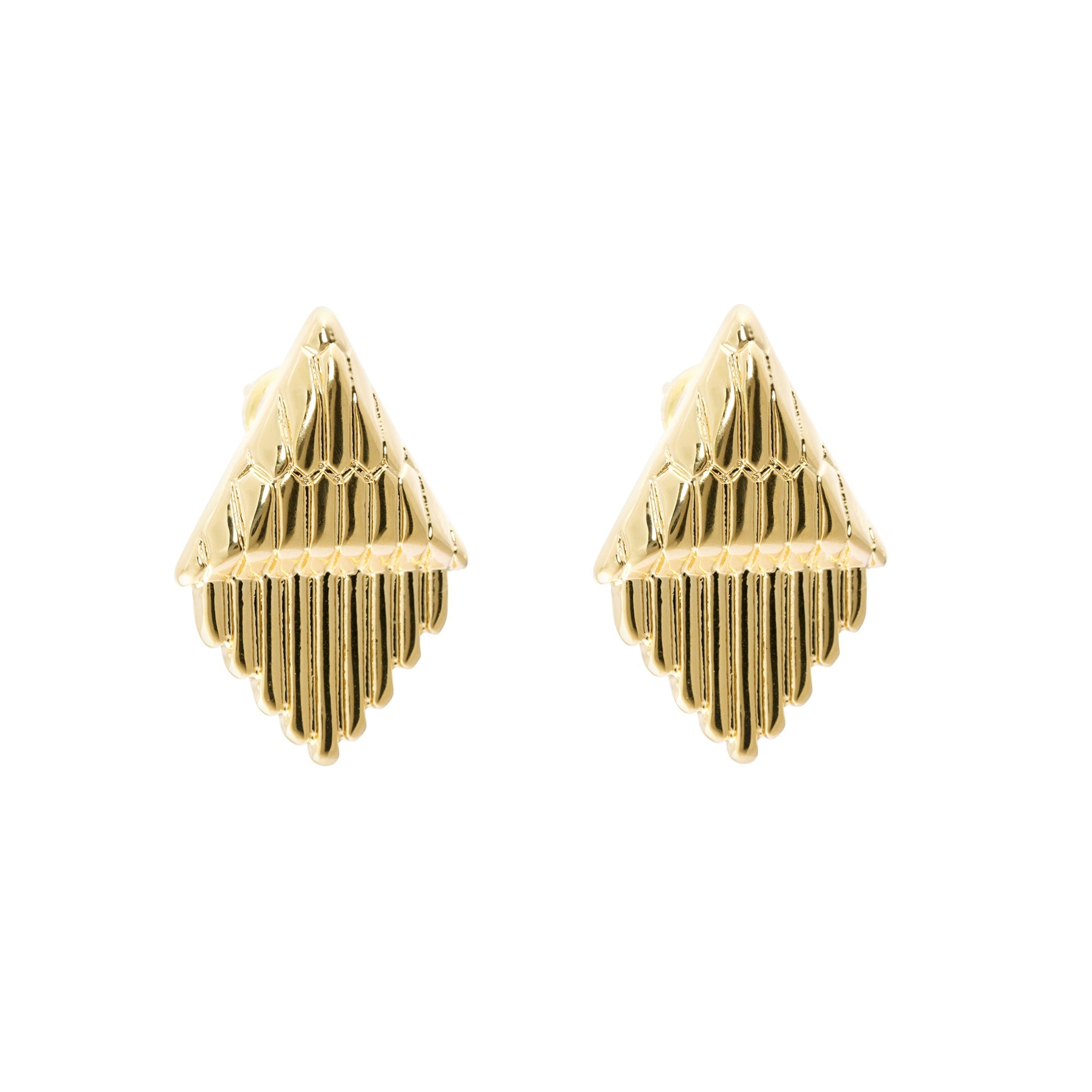 Earrings, Alloy Plated With Genuine Gold